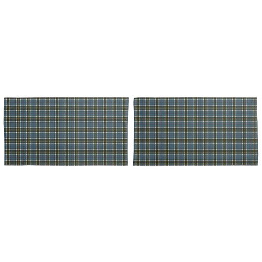 Thompson Blue Original Scottish Tartan Kissenbezug (Vorderseite-Set)