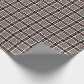 Thompson Clan Gray Formal Dress Tartan Geschenkpapier (Ecke)