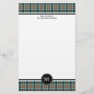 Thompson-Clan-Jagdtartan-Monogramm Briefpapier