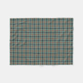 Thompson Clan Light Brown and Blue Jagd Tartan Fleecedecke (Vorderseite (Horizontal))
