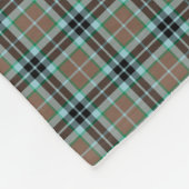 Thompson Clan Light Brown and Blue Jagd Tartan Fleecedecke (Ecke)