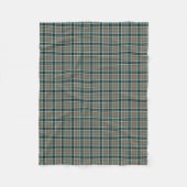 Thompson Clan Light Brown and Blue Jagd Tartan Fleecedecke (Vorderseite)