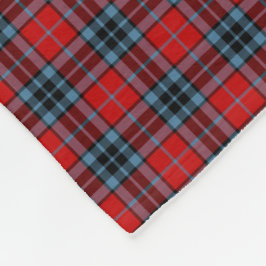 Thompson Clan Red und Light Blue Tartan Fleecedecke