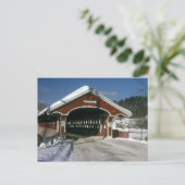 Thompson Covered Bridge, Swanzey New Hampshire Postkarte (Stehend Vorderseite)