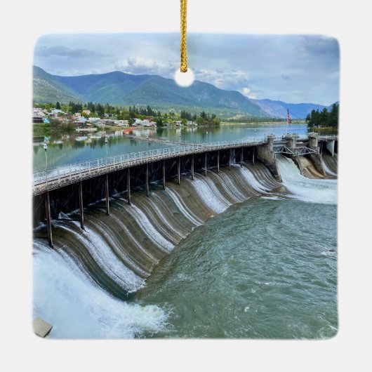 Thompson Falls Dam Keramikornament (Rückseite)