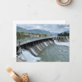 Thompson Falls Dam Mitteilungskarte (Vorderseite/Rückseite Beispiel)