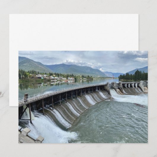 Thompson Falls Dam Mitteilungskarte (Vorne/Hinten)