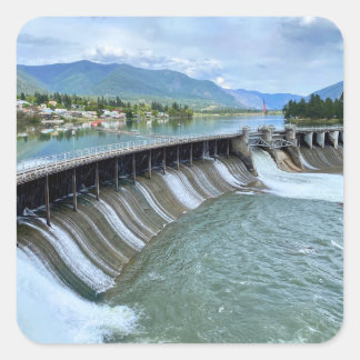 Thompson Falls Dam Quadratischer Aufkleber