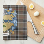 Thompson Familienwappen and Jagd Tartan (Irisch) Handtuch (Viertel Falte)