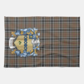 Thompson Familienwappen and Jagd Tartan (Irisch) Handtuch (Horizontal)
