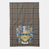 Thompson Familienwappen and Jagd Tartan (Irisch) Handtuch (Vertikal)