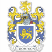 Thompson Familienwappen Aufkleber (Vorderseite)