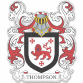 Thompson Familienwappen Aufkleber (Vorderseite)