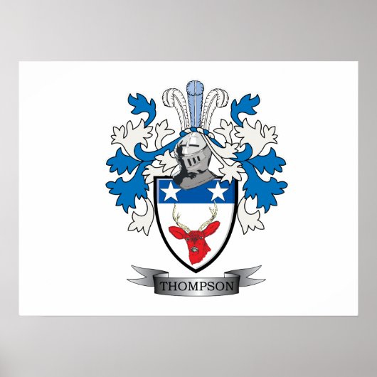 Thompson Familienwappen Coat of Arms Poster (Vorne)