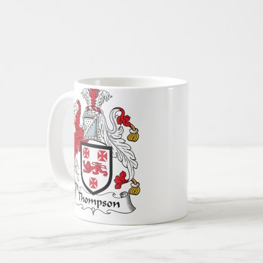 Thompson-Familienwappen Kaffeetasse (Vorderseite Links)