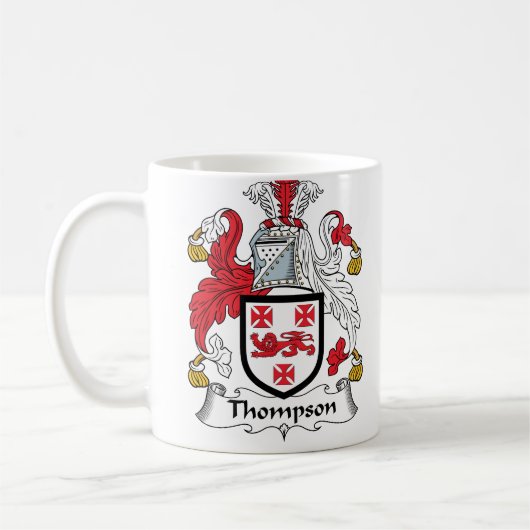 Thompson-Familienwappen Kaffeetasse (Links)