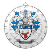 Thompson-Familienwappen-Wappen Dartscheibe (vorne)