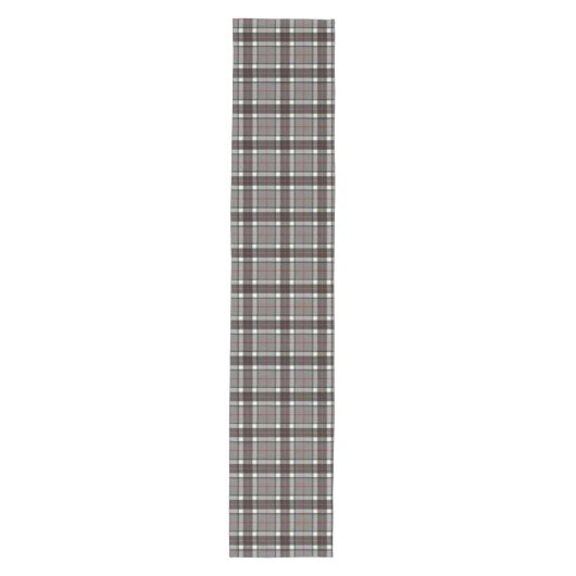 Thompson Gray Modern Original Scottish Tartan Mittelgroßer Tischläufer (Vorderseite)
