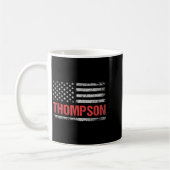 Thompson Name American Flag - Nachname von Thompso Kaffeetasse (Links)