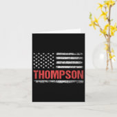Thompson Name American Flag - Nachname von Thompso Karte (Gelbe Blume)
