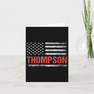 Thompson Name American Flag - Nachname von Thompso Karte