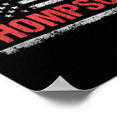 Thompson Name American Flag - Nachname von Thompso Poster (Ecke)