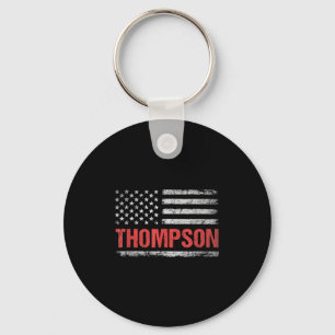 Thompson Name American Flag - Nachname von Thompso Schlüsselanhänger