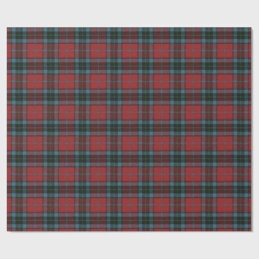Thompson Red Modern Original Scottish Tartan Geschenkpapier (Flach)