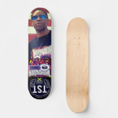 THOMPSON SPIN TWINS DINO Skateboard, 7¾ Zoll Deck Skateboard (Vorderseite)