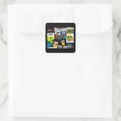THOMPSON SPIN TWINS Square Stickers (Tasche)