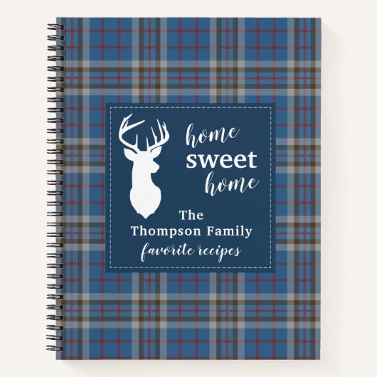 Thompson Tartan Personalisiertes Kariertes Familie Notizblock (Vorderseite)