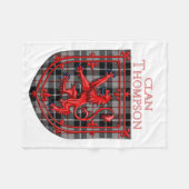 Thompson Tartan Scottish Plaid Lion Rampant Fleecedecke (Vorderseite (Horizontal))