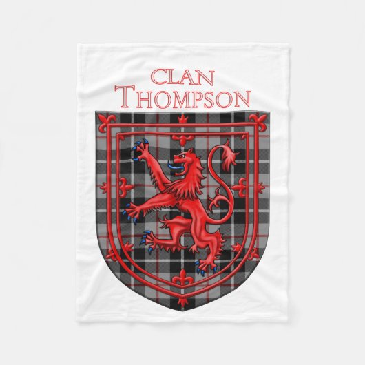 Thompson Tartan Scottish Plaid Lion Rampant Fleecedecke (Vorderseite)