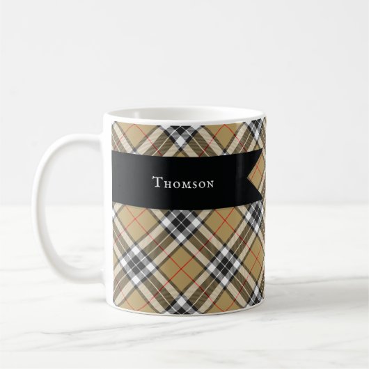 Thomson Camel Tartan Kariert Pattern Family Mode Kaffeetasse (Links)