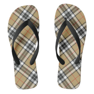 Thomson Camel Tartan Kariertes Muster Familienmode Badesandalen
