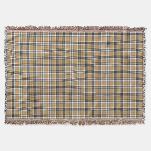 Thomson Camel Tartan Kariertes Muster Familienmode Decke (Vorderseite)