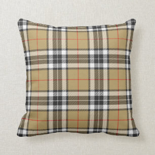 Thomson Camel Tartan Kariertes Muster Familienmode Kissen