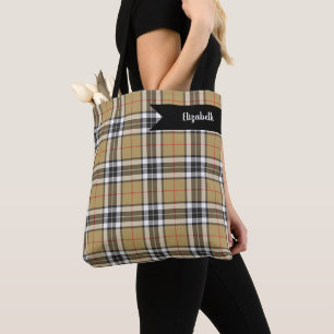 Thomson Camel Tartan Kariertes Muster Familienmode Tasche