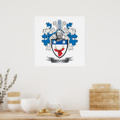 Thomson Family Crest Coat of Arms Poster (Küche)