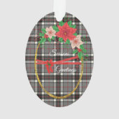 Thomson Gray Modern Tartan Christmas Ornament (Rückseite)