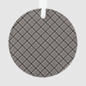 Thomson Grey Modern Tartan Christmas Ornament (Rückseite)