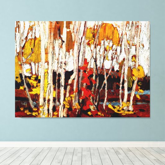 Thomson - HerbstBirches Leinwanddruck (Insitu (Holzboden))