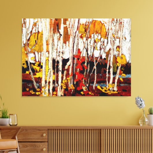Thomson - HerbstBirches Leinwanddruck (Insitu (Wohnzimmer))