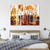 Thomson - HerbstBirches Leinwanddruck (Insitu (Schlafzimmer))