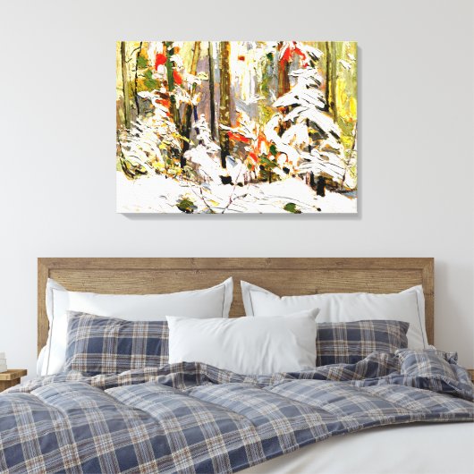 Thomson - Räume, Winter Leinwanddruck (Insitu (Schlafzimmer))