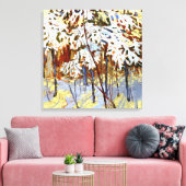 Thomson - schneebedeckte Bäume Leinwanddruck (Insitu (Wohnzimmer))