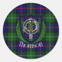 Thomson Schottischer Clan Tartan & Wappen