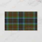 Thomson schottischer Tartan-karierte Visitenkarte (Rückseite)