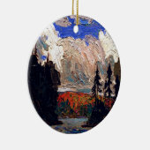 Thomson - Schwarze Fichte im Herbst Keramik Ornament (Rechts)
