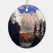 Thomson - Schwarze Fichte im Herbst Keramik Ornament (Links)